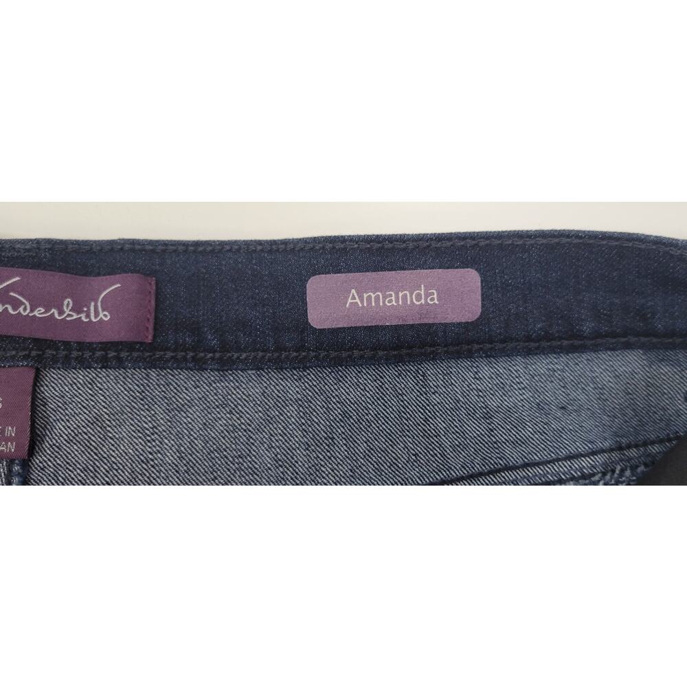 L32) Women's Gloria Vanderbilt Amanda Blue Slimming Jeans Pants Size 16 Short - Picture 12 of 14